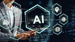 Young Nigerian tech professional learning artificial intelligence skills on a computer, exploring machine learning, data analysis, automation, and digital marketing tools.