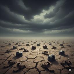 Nigeria is torn, the northern part is fading into dust, representing loss and the demand for accountability.