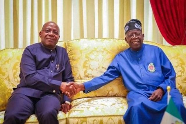 President Bola Tinubu and Abia State Governor Alex Otti. Photo: State House